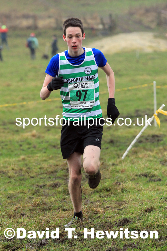 Boys under-15s 2022 North Eastern Harrier League, Thornley Farm, Peterlee, County Durham. Photo: David T. Hewitson/Sports for All Pics